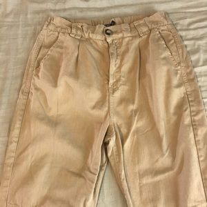 khaki color cargo style pants by Nasty Gal